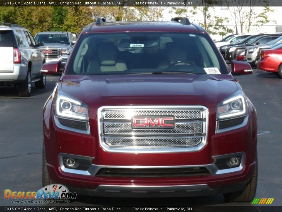 2016 GMC Acadia Denali AWD Crimson Red Tintcoat / Cocoa Dune Photo #4