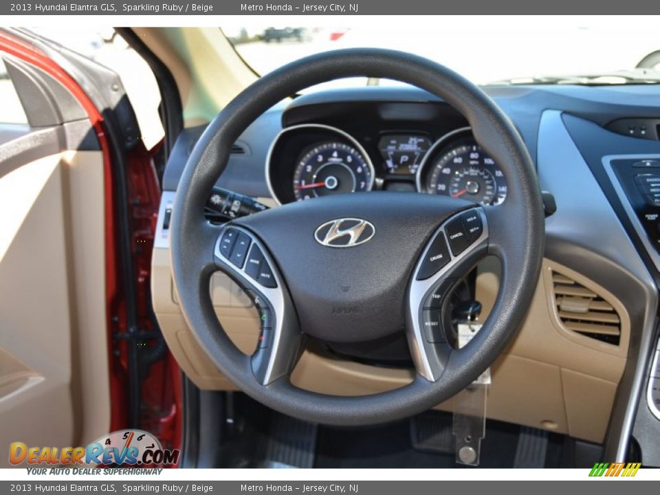 2013 Hyundai Elantra GLS Sparkling Ruby / Beige Photo #16