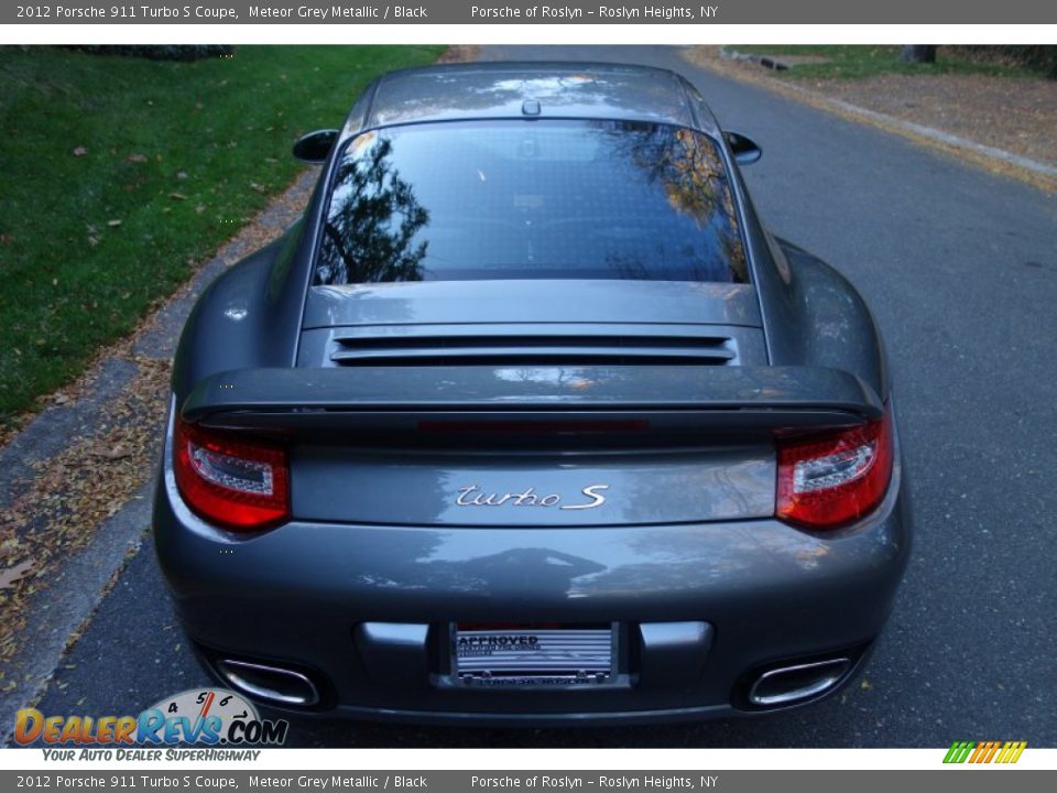 2012 Porsche 911 Turbo S Coupe Meteor Grey Metallic / Black Photo #9