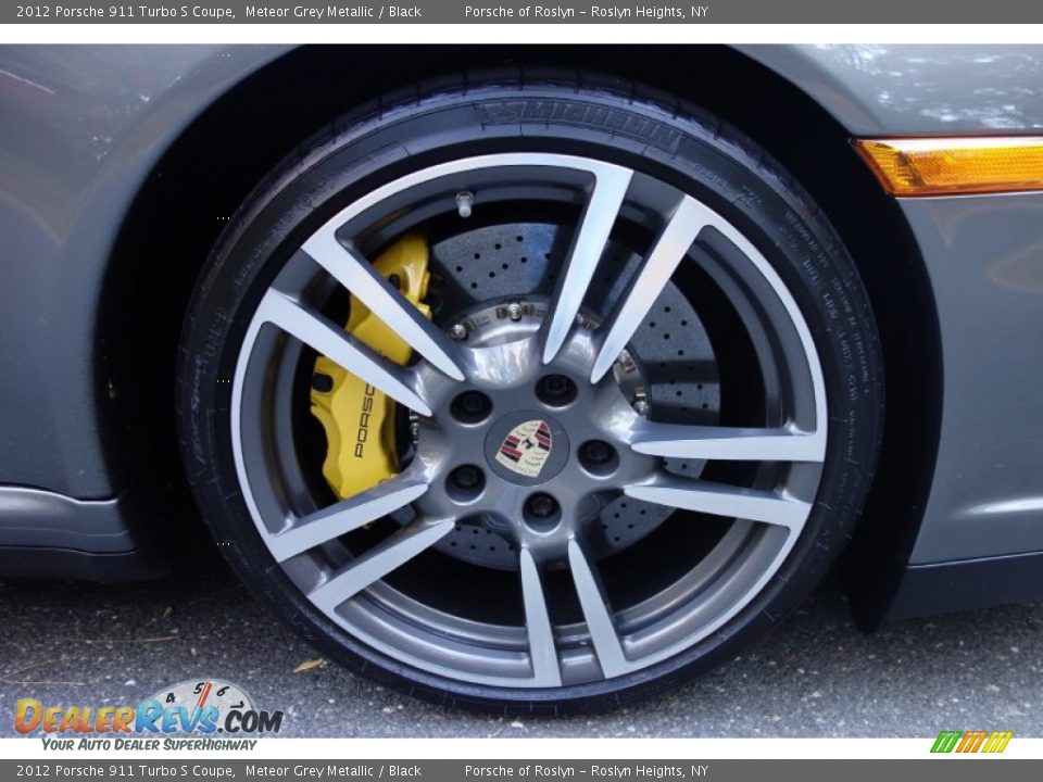 2012 Porsche 911 Turbo S Coupe Meteor Grey Metallic / Black Photo #10