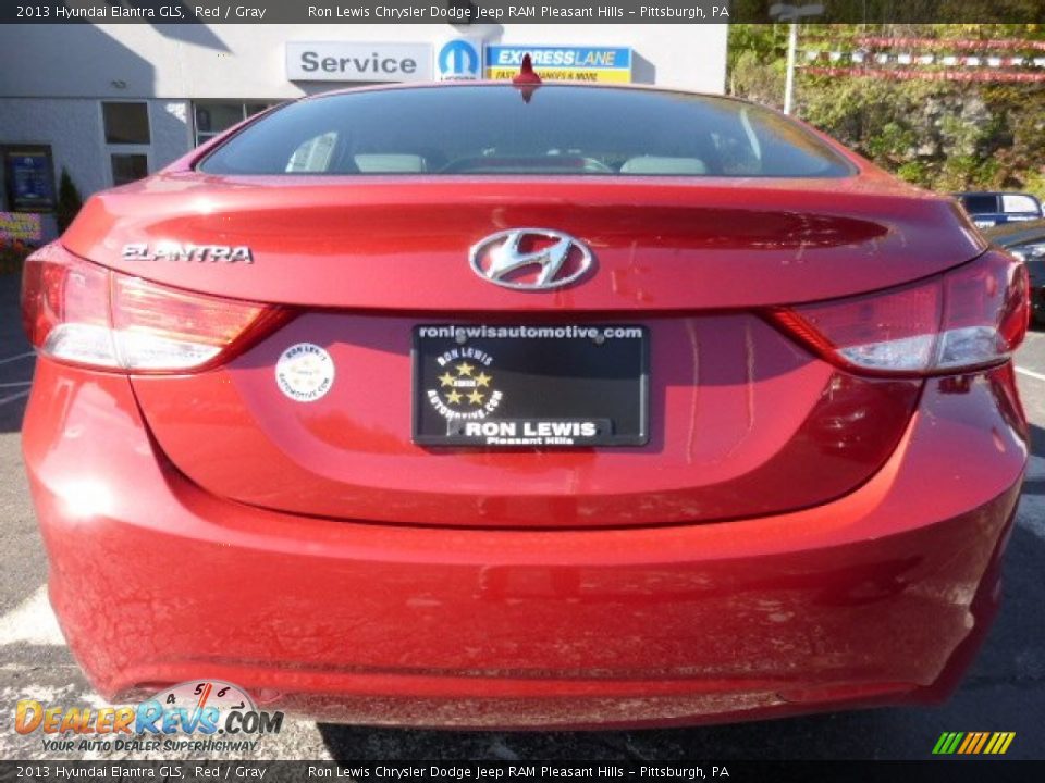 2013 Hyundai Elantra GLS Red / Gray Photo #4