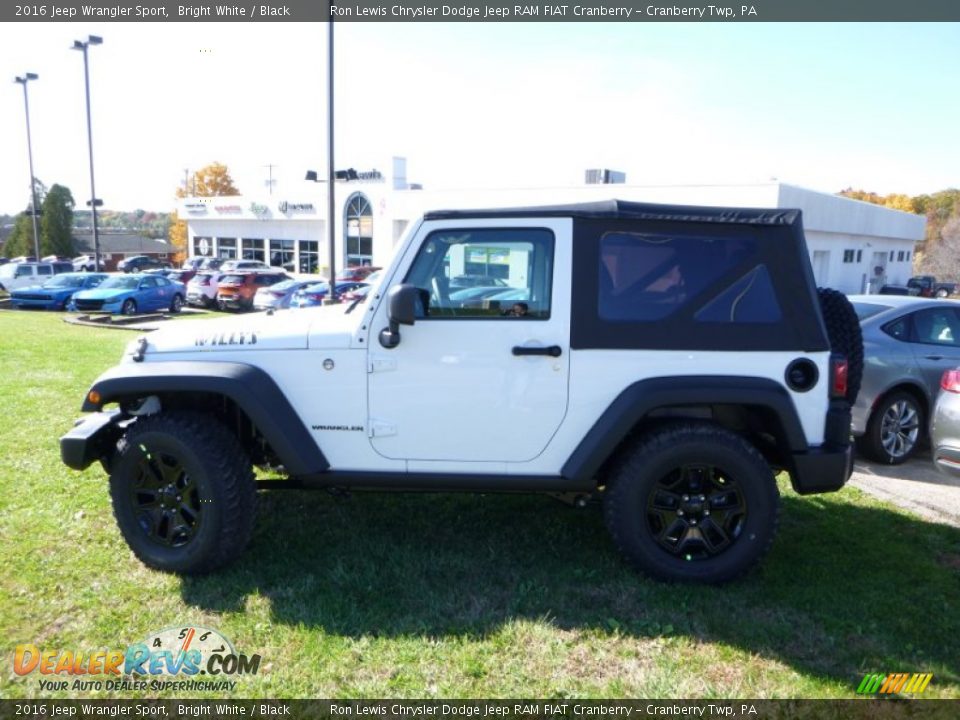 2016 Jeep Wrangler Sport Bright White / Black Photo #3