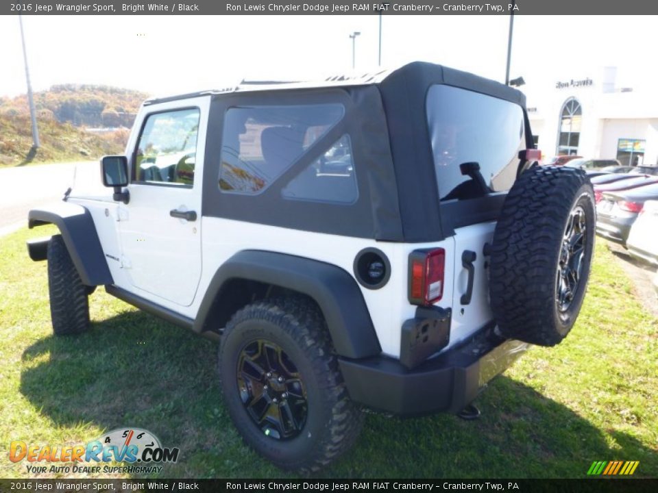 2016 Jeep Wrangler Sport Bright White / Black Photo #4