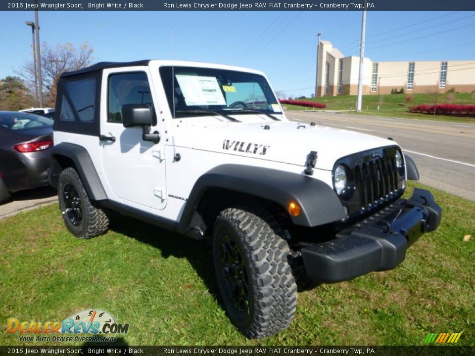 2016 Jeep Wrangler Sport Bright White / Black Photo #11