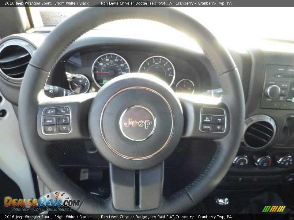 2016 Jeep Wrangler Sport Bright White / Black Photo #15