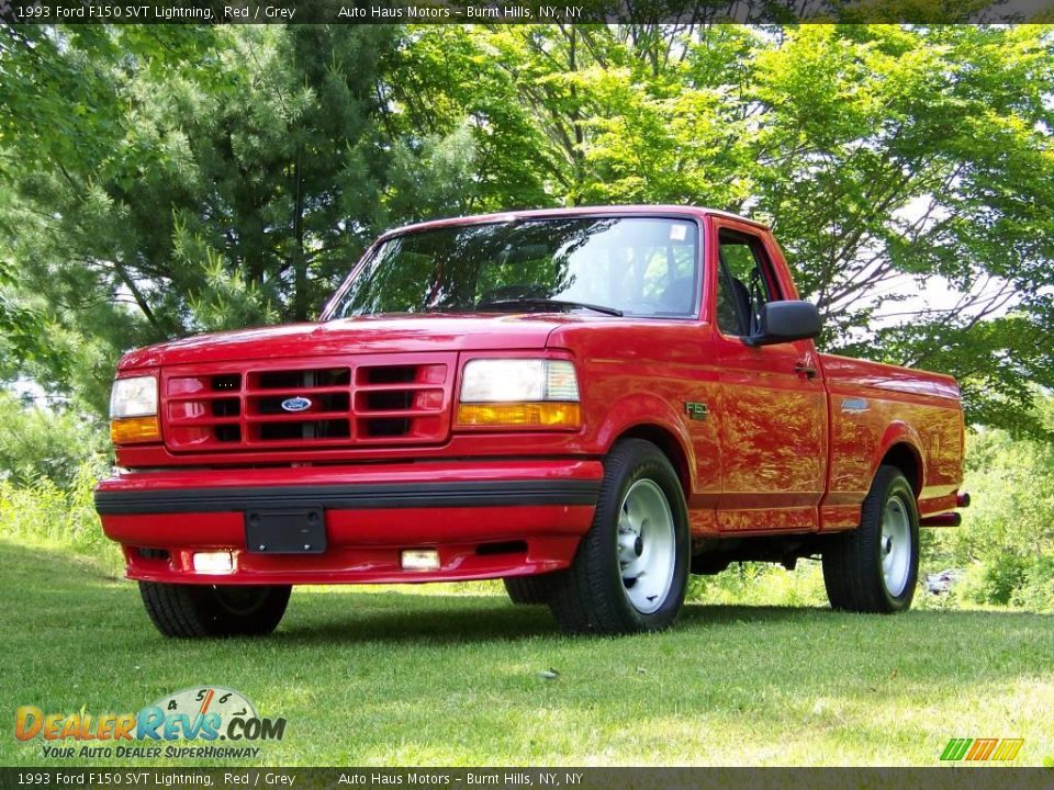 Red 1993 Ford F150 SVT Lightning Photo #1