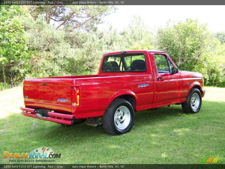 1993 Ford F150 SVT Lightning Red / Grey Photo #5