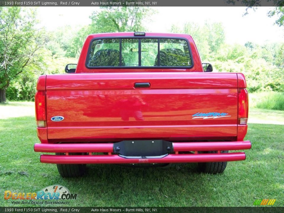 1993 Ford F150 SVT Lightning Red / Grey Photo #6