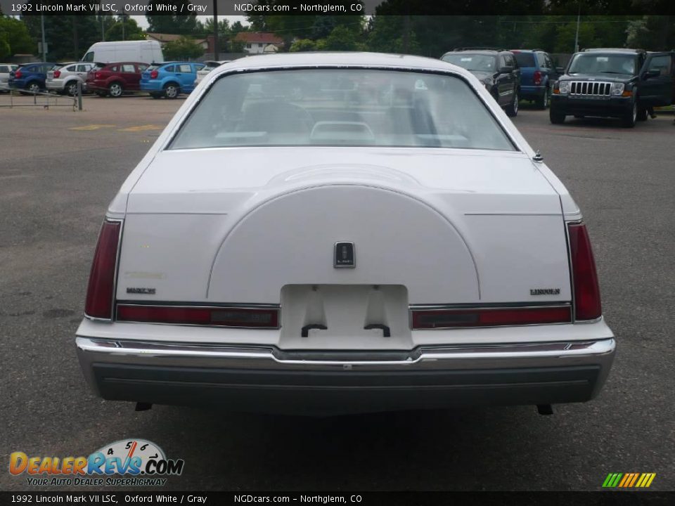 1992 Lincoln Mark VII LSC Oxford White / Gray Photo #4