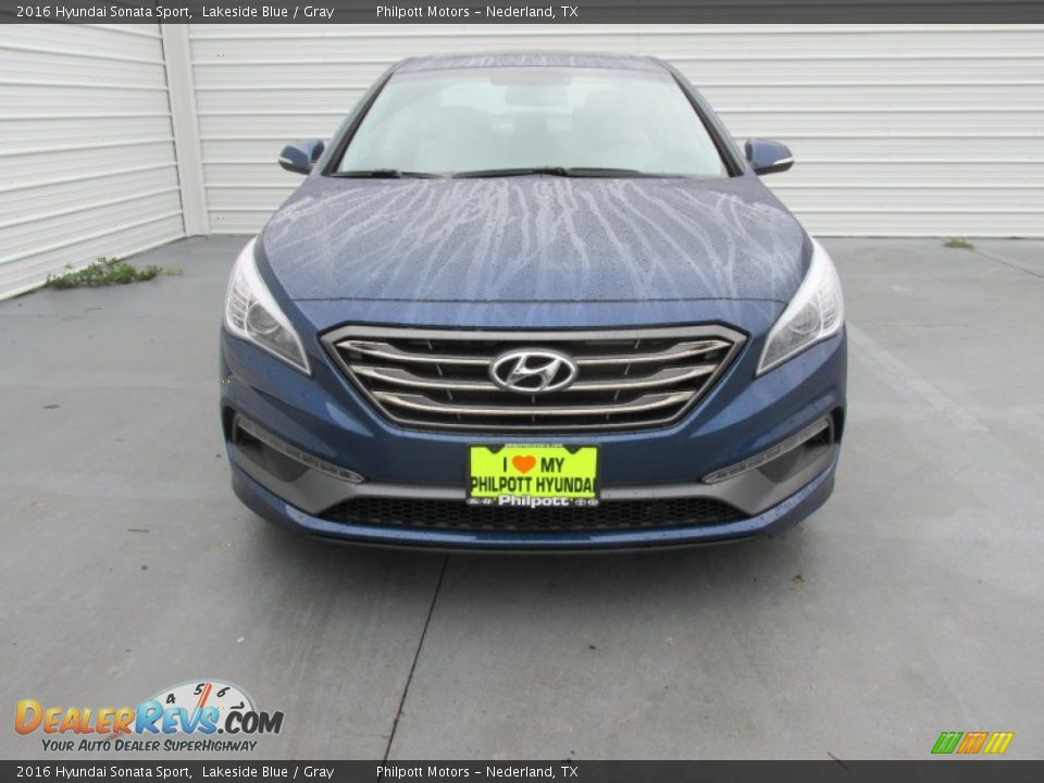 2016 Hyundai Sonata Sport Lakeside Blue / Gray Photo #8