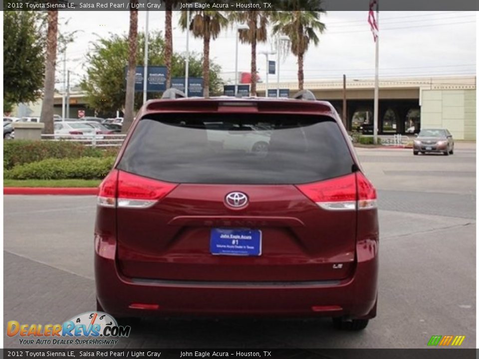 2012 Toyota Sienna LE Salsa Red Pearl / Light Gray Photo #6