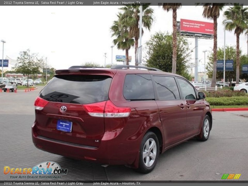 2012 Toyota Sienna LE Salsa Red Pearl / Light Gray Photo #7