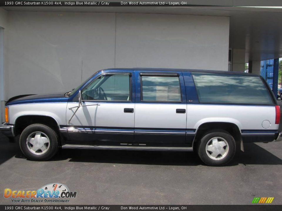 1993 GMC Suburban K1500 4x4 Indigo Blue Metallic / Gray Photo #5