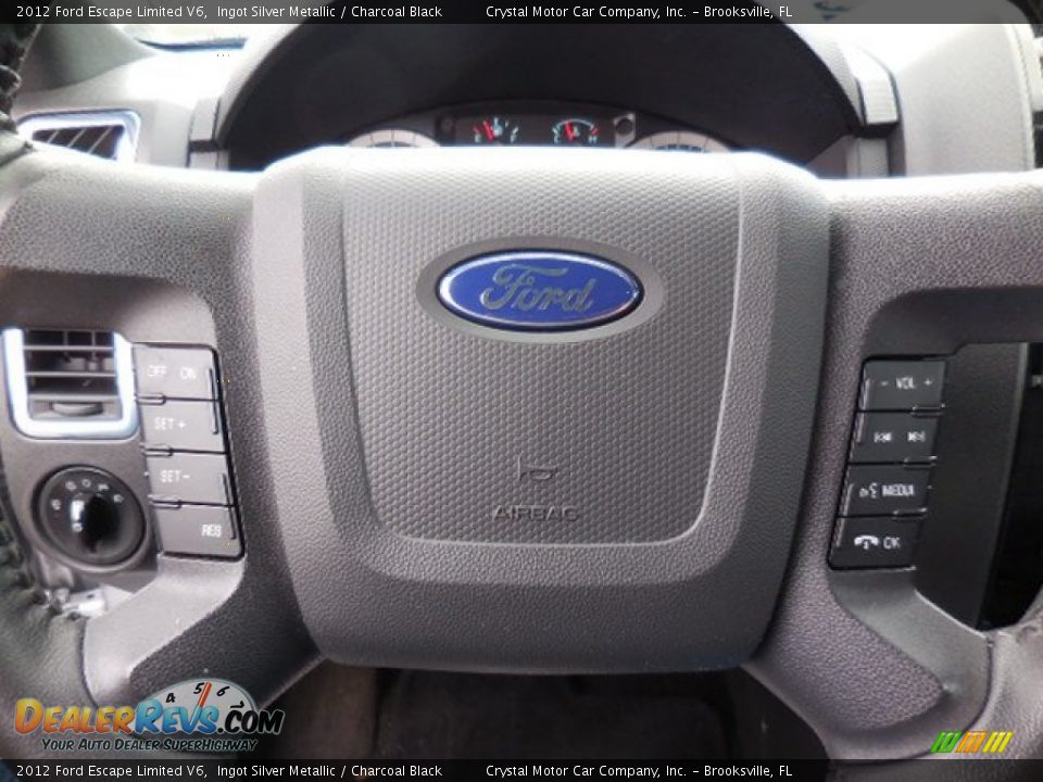 2012 Ford Escape Limited V6 Ingot Silver Metallic / Charcoal Black Photo #23