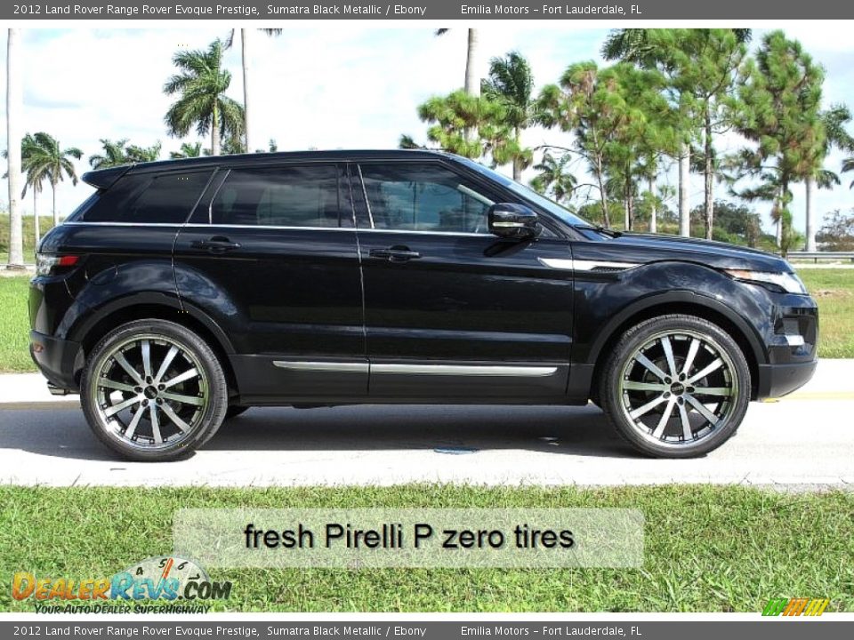 2012 Land Rover Range Rover Evoque Prestige Sumatra Black Metallic / Ebony Photo #7