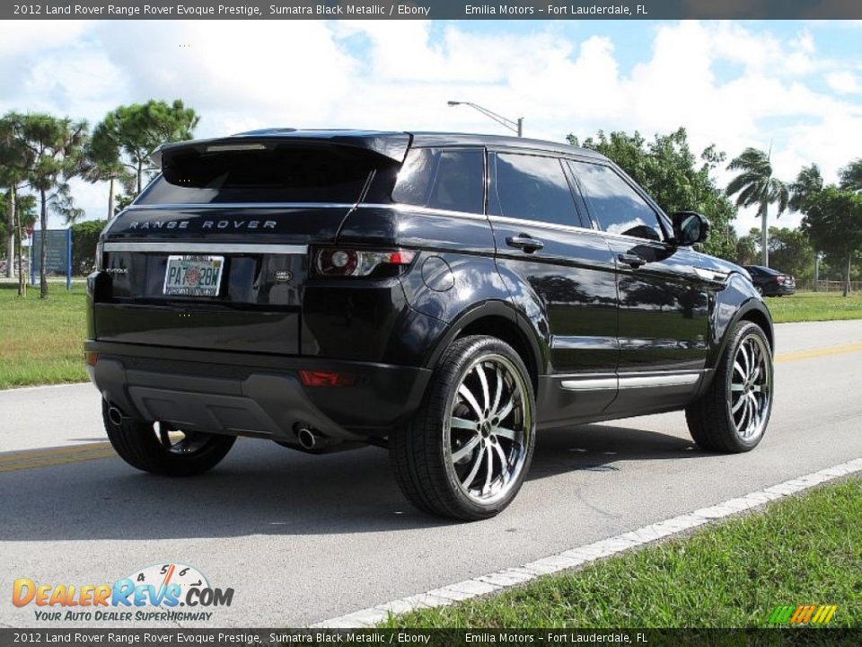 2012 Land Rover Range Rover Evoque Prestige Sumatra Black Metallic / Ebony Photo #8