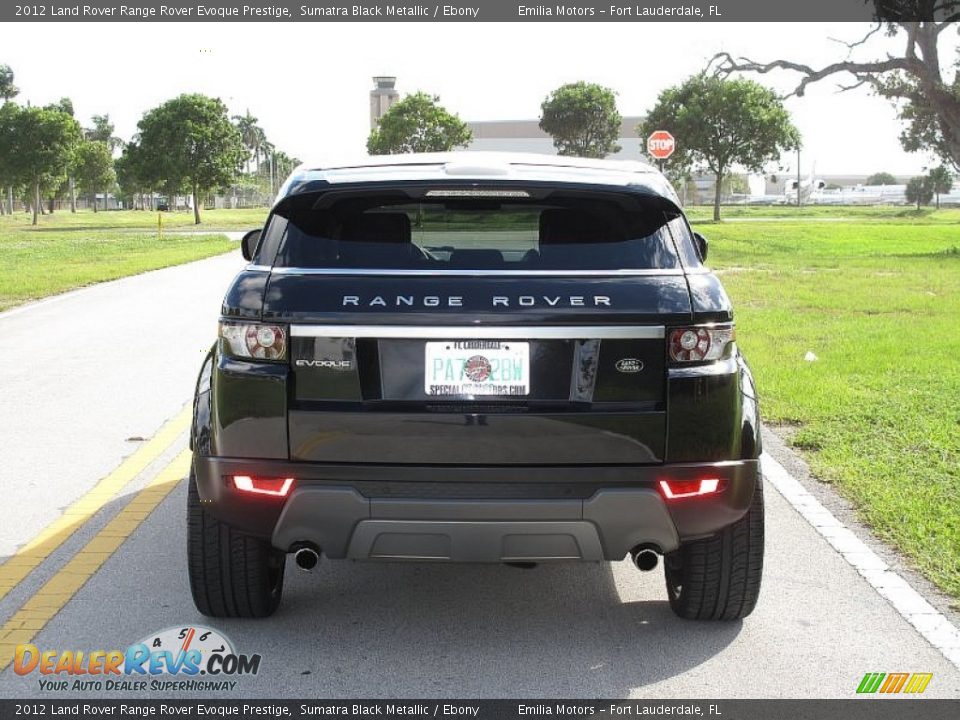 2012 Land Rover Range Rover Evoque Prestige Sumatra Black Metallic / Ebony Photo #10