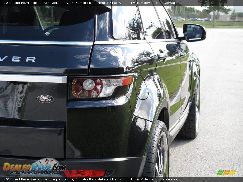 2012 Land Rover Range Rover Evoque Prestige Sumatra Black Metallic / Ebony Photo #13