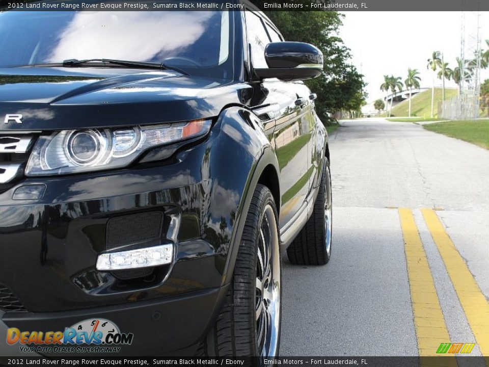 2012 Land Rover Range Rover Evoque Prestige Sumatra Black Metallic / Ebony Photo #15