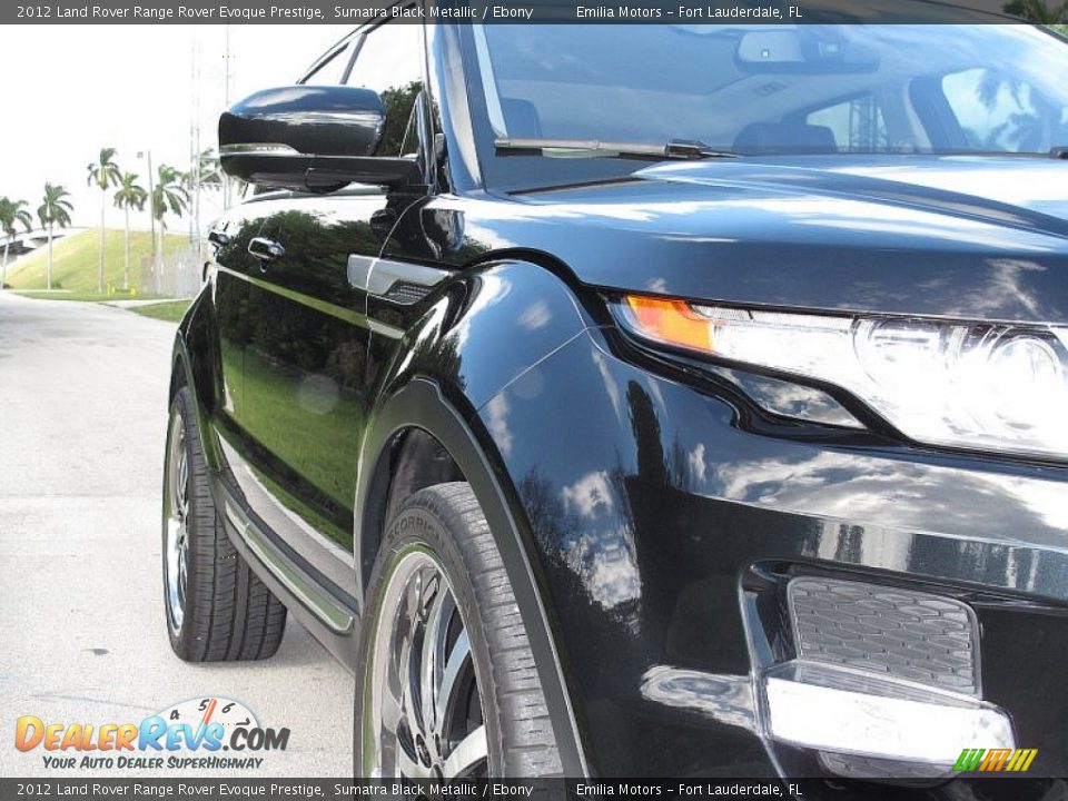 2012 Land Rover Range Rover Evoque Prestige Sumatra Black Metallic / Ebony Photo #16