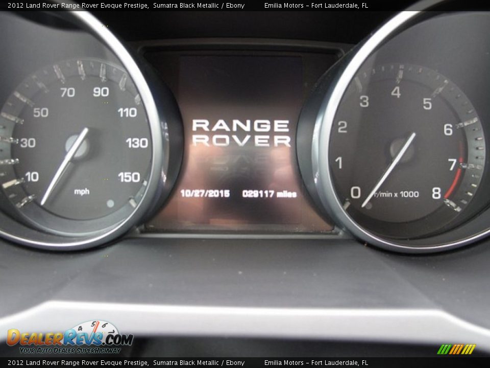 2012 Land Rover Range Rover Evoque Prestige Sumatra Black Metallic / Ebony Photo #50