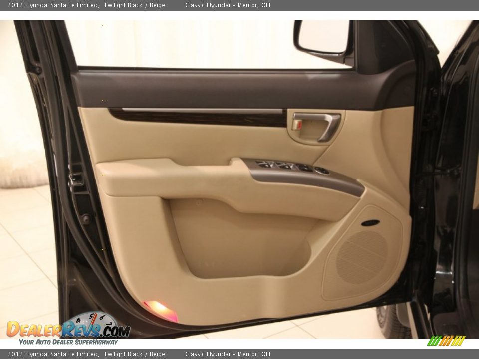 2012 Hyundai Santa Fe Limited Twilight Black / Beige Photo #4