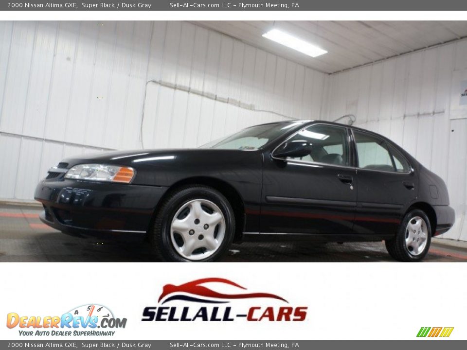2000 Nissan Altima GXE Super Black / Dusk Gray Photo #1