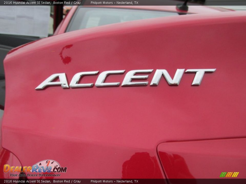 2016 Hyundai Accent SE Sedan Boston Red / Gray Photo #14