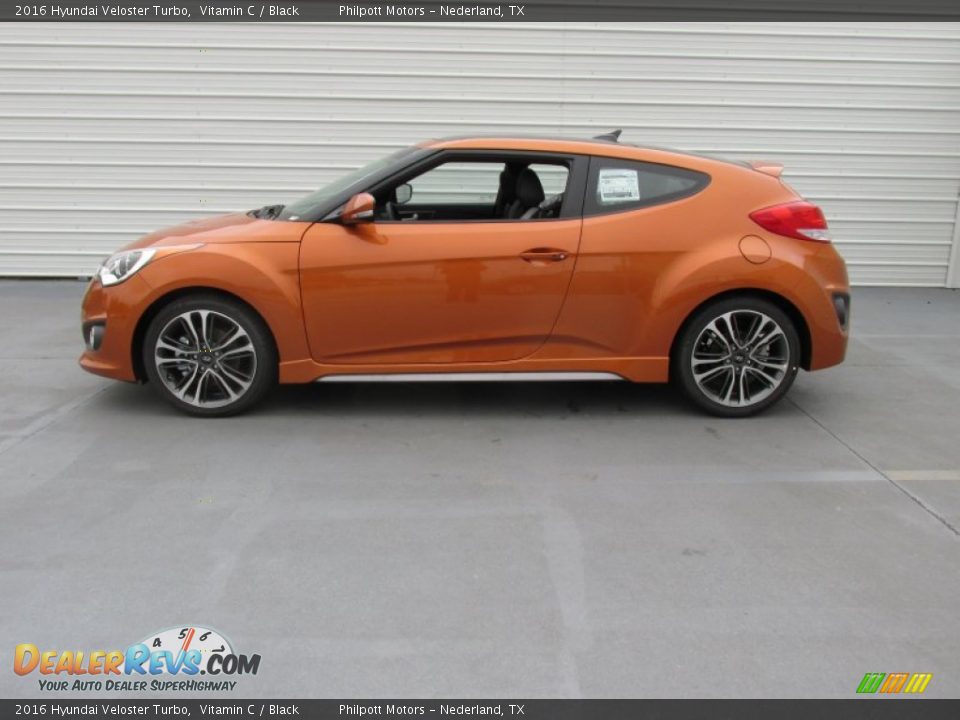 2016 Hyundai Veloster Turbo Vitamin C / Black Photo #6