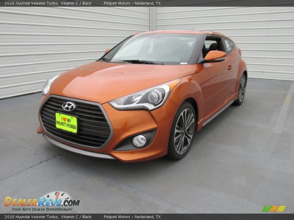 2016 Hyundai Veloster Turbo Vitamin C / Black Photo #7