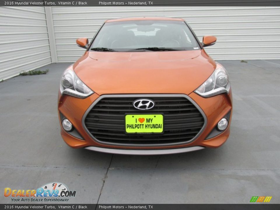 2016 Hyundai Veloster Turbo Vitamin C / Black Photo #8