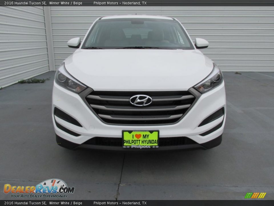 2016 Hyundai Tucson SE Winter White / Beige Photo #8