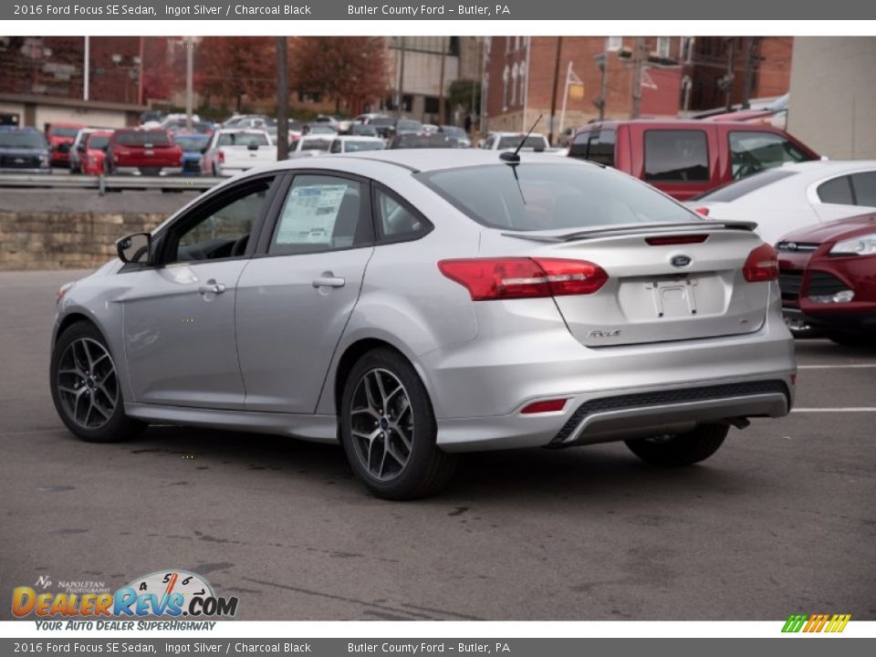 2016 Ford Focus SE Sedan Ingot Silver / Charcoal Black Photo #2