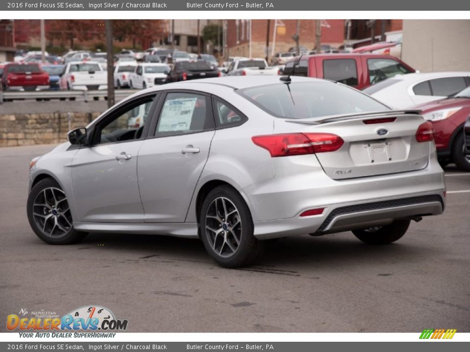 2016 Ford Focus SE Sedan Ingot Silver / Charcoal Black Photo #3