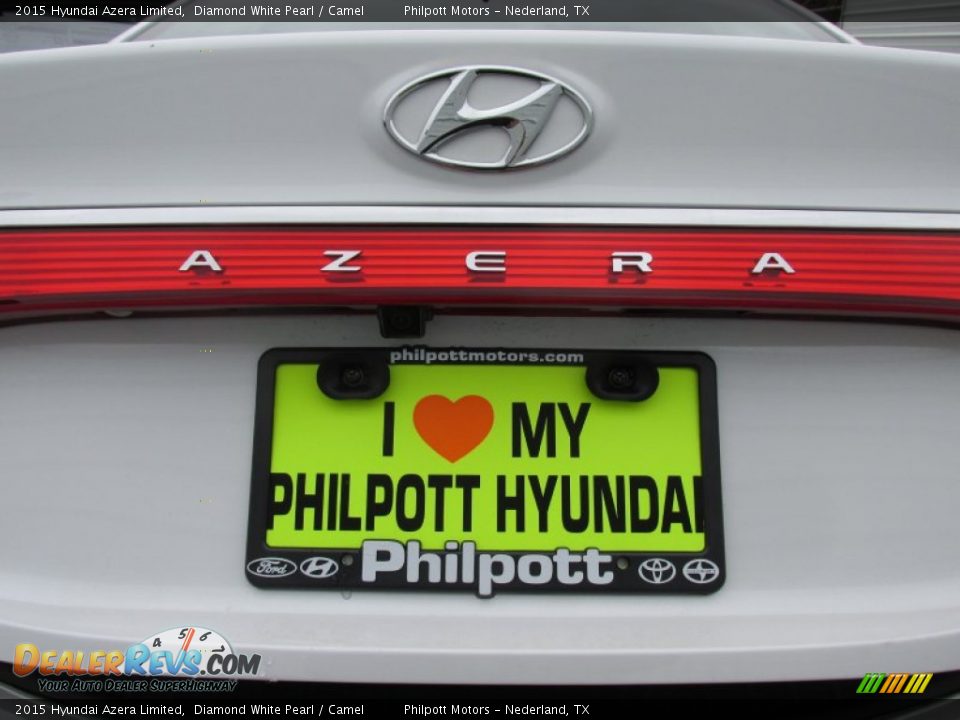 2015 Hyundai Azera Limited Diamond White Pearl / Camel Photo #13