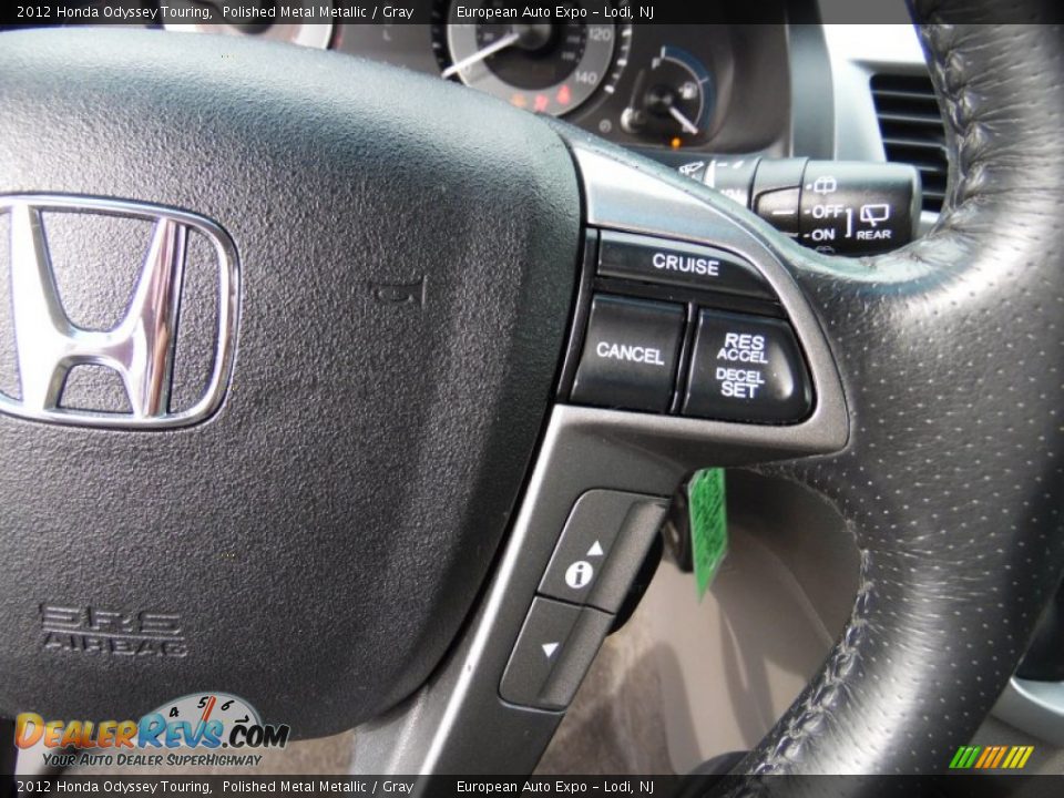 2012 Honda Odyssey Touring Polished Metal Metallic / Gray Photo #36
