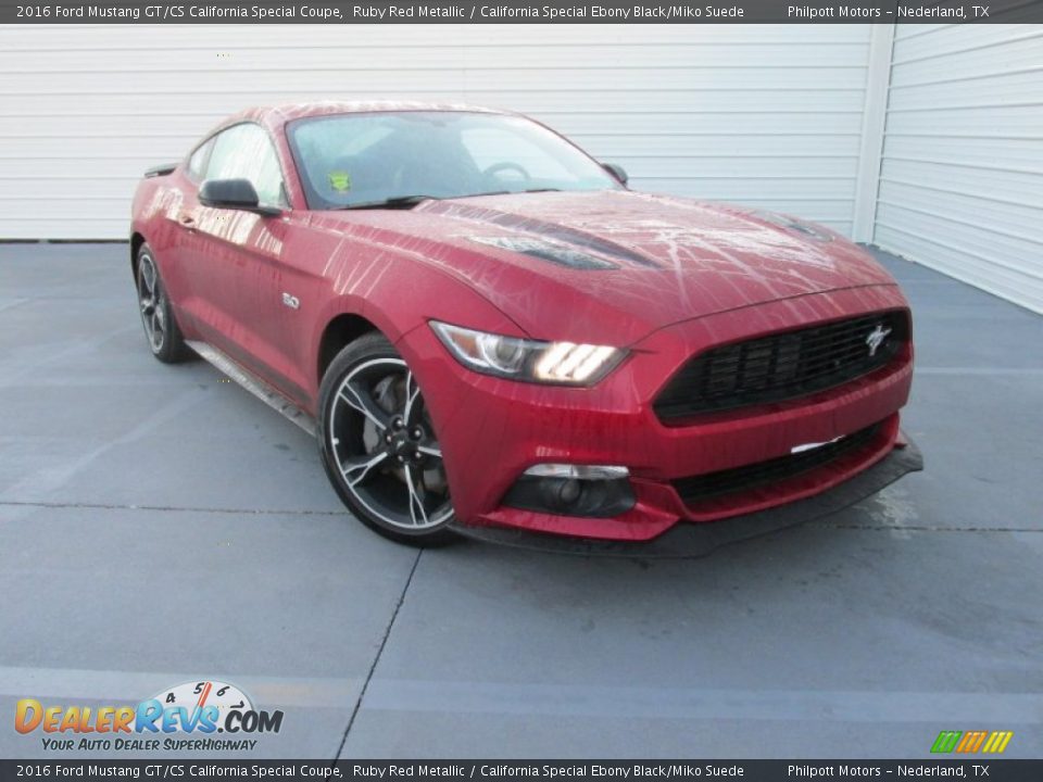 2016 Ford Mustang GT/CS California Special Coupe Ruby Red Metallic / California Special Ebony Black/Miko Suede Photo #1