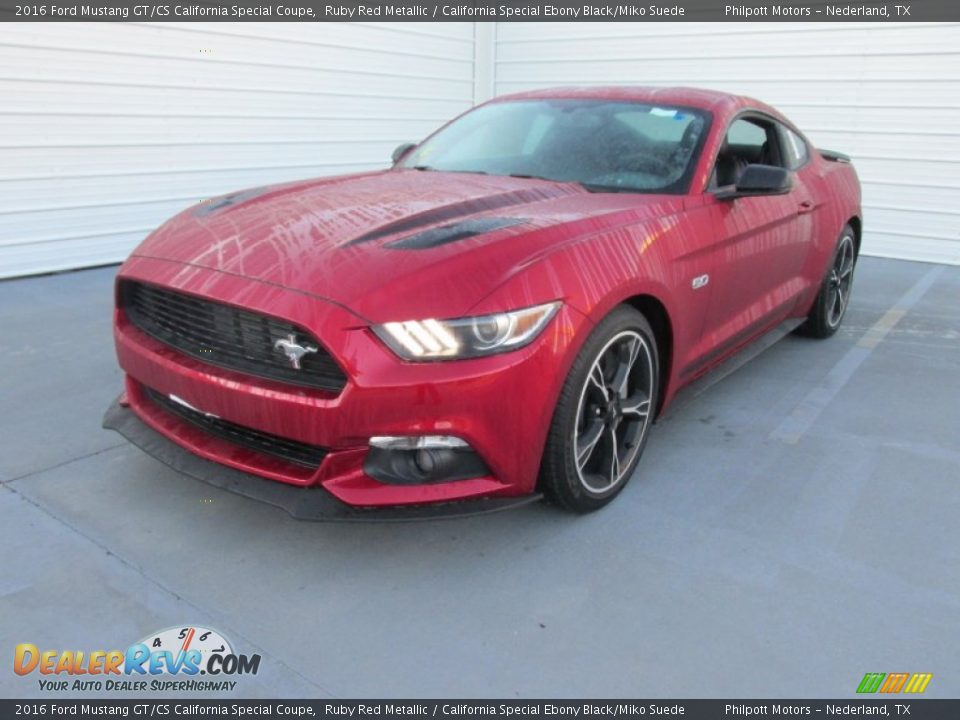 2016 Ford Mustang GT/CS California Special Coupe Ruby Red Metallic / California Special Ebony Black/Miko Suede Photo #7