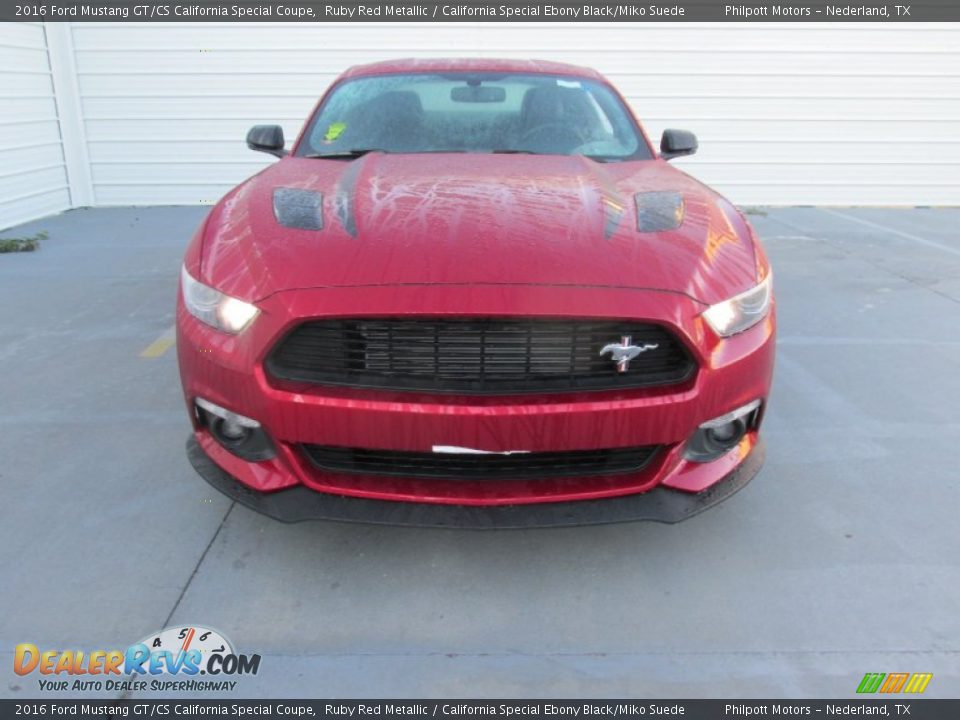 2016 Ford Mustang GT/CS California Special Coupe Ruby Red Metallic / California Special Ebony Black/Miko Suede Photo #8