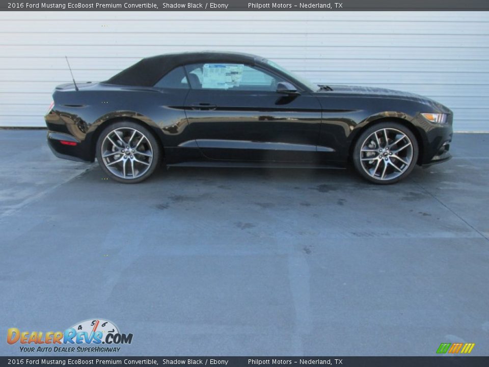 Shadow Black 2016 Ford Mustang EcoBoost Premium Convertible Photo #3