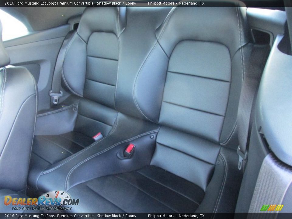 Rear Seat of 2016 Ford Mustang EcoBoost Premium Convertible Photo #20