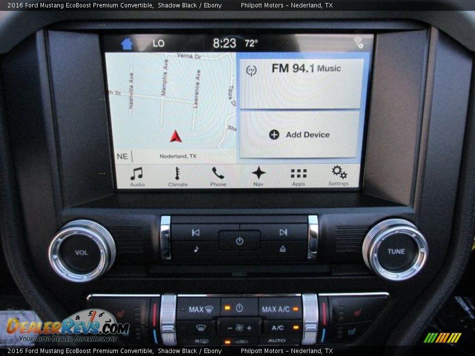 Navigation of 2016 Ford Mustang EcoBoost Premium Convertible Photo #23