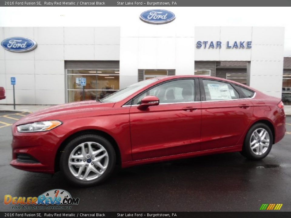 2016 Ford Fusion SE Ruby Red Metallic / Charcoal Black Photo #1
