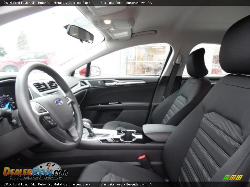 2016 Ford Fusion SE Ruby Red Metallic / Charcoal Black Photo #10