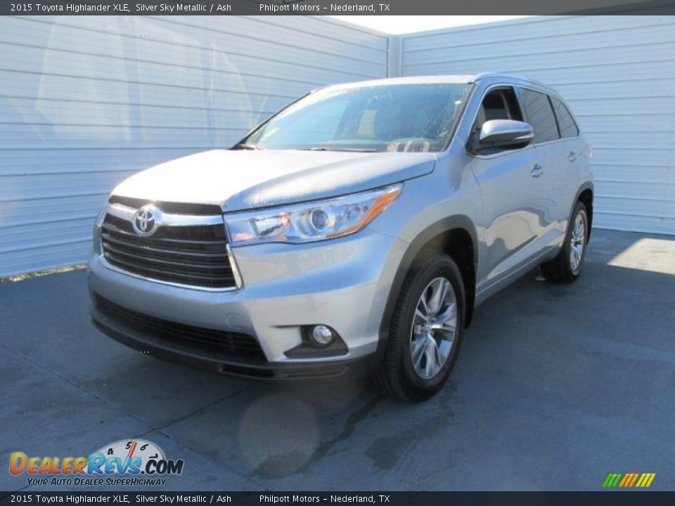 2015 Toyota Highlander XLE Silver Sky Metallic / Ash Photo #7
