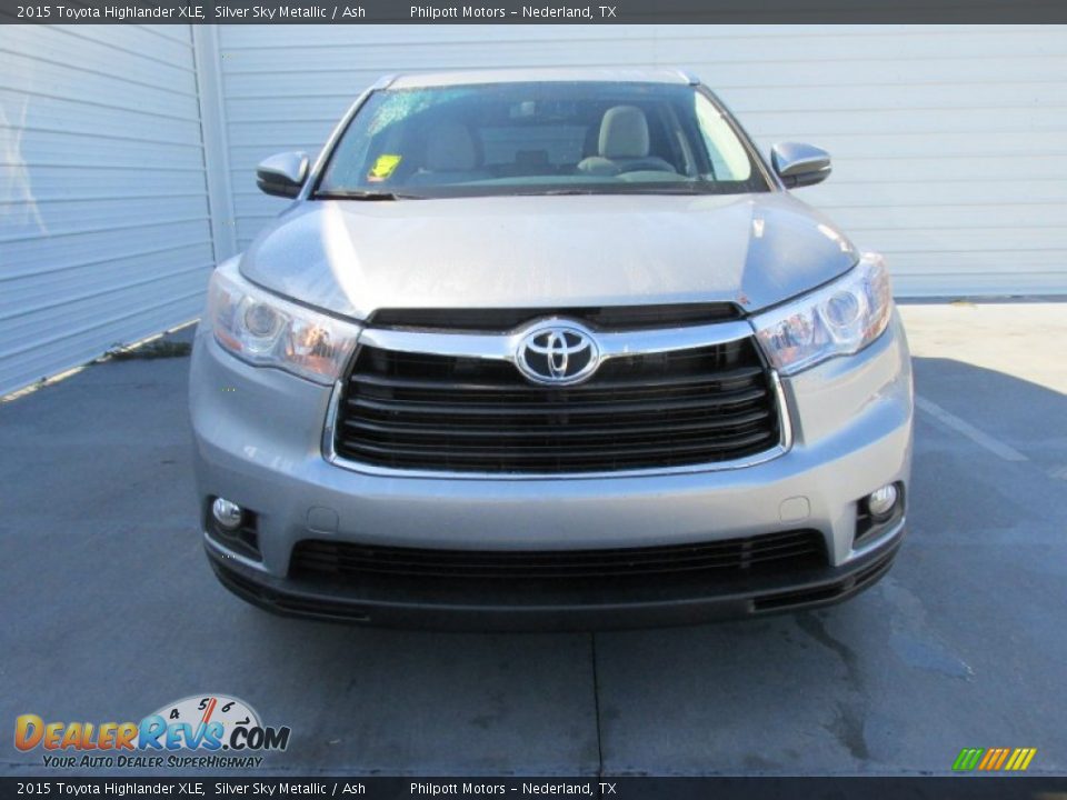 2015 Toyota Highlander XLE Silver Sky Metallic / Ash Photo #8