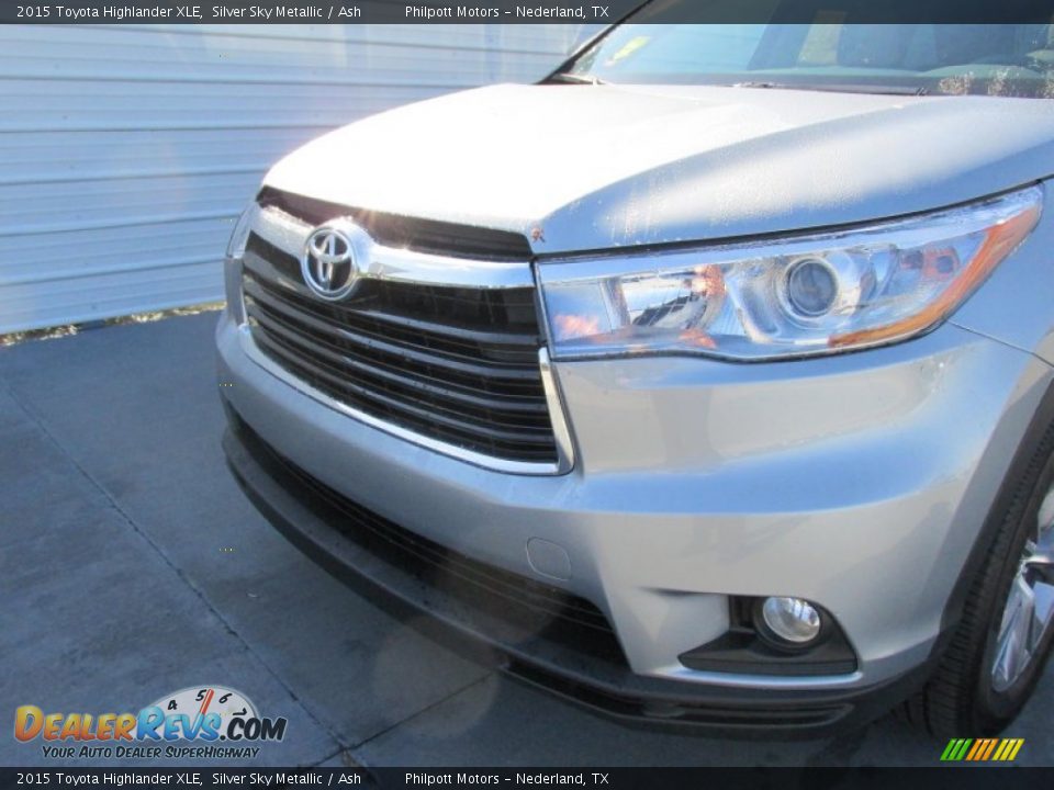 2015 Toyota Highlander XLE Silver Sky Metallic / Ash Photo #10