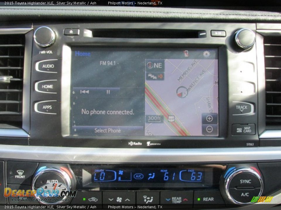 2015 Toyota Highlander XLE Silver Sky Metallic / Ash Photo #27