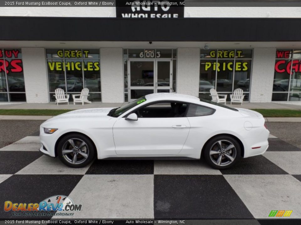 2015 Ford Mustang EcoBoost Coupe Oxford White / Ebony Photo #1