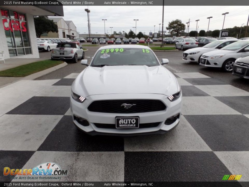 2015 Ford Mustang EcoBoost Coupe Oxford White / Ebony Photo #2